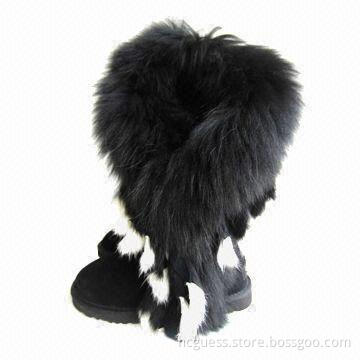 2012 Autumn Winter Fabric Boots, Double-face Sheepskin